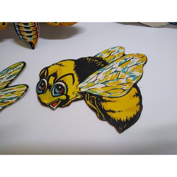 Bumble Bee Dragonfly Kingfishers Blue Jay Birds Moth Lot (5) Thick Diecuts 1940s - Picture 4 of 7